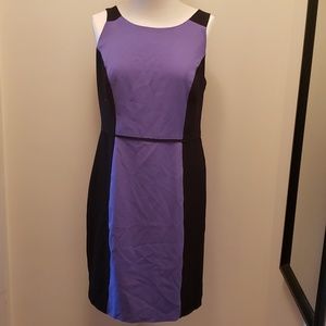 Liz Claiborne purple and Black Color block dress